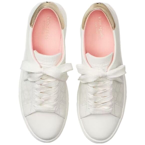 Shoes - Kate Spade Pink + White Audrey Sneaker